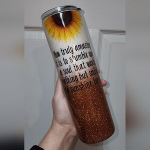 Glittered 20oz Stainless Steel Tumbler